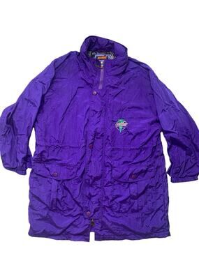 ACME Purple Nylon Lined Mousetrap Full Zip Parachute Jacket XL Hood Vaporwave